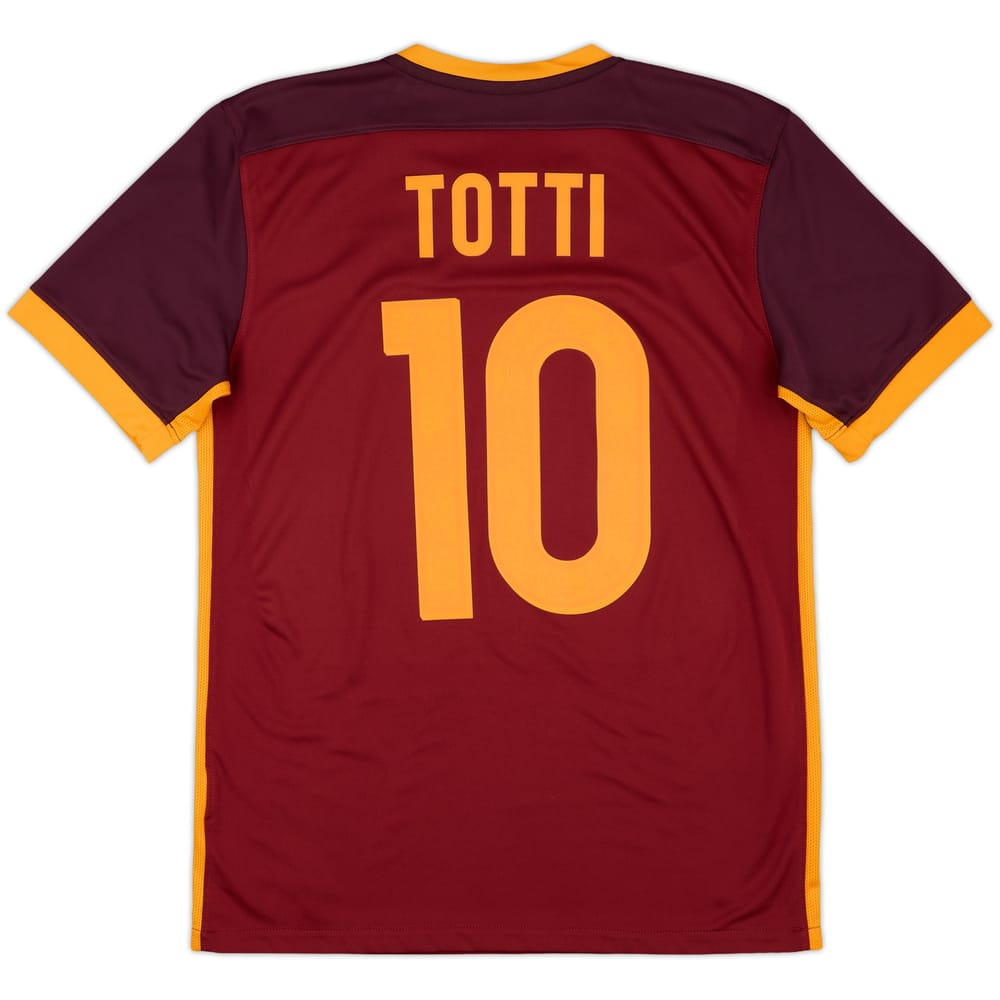 2015-16 Roma Home Shirt Totti #10 - 10/10 - (M)