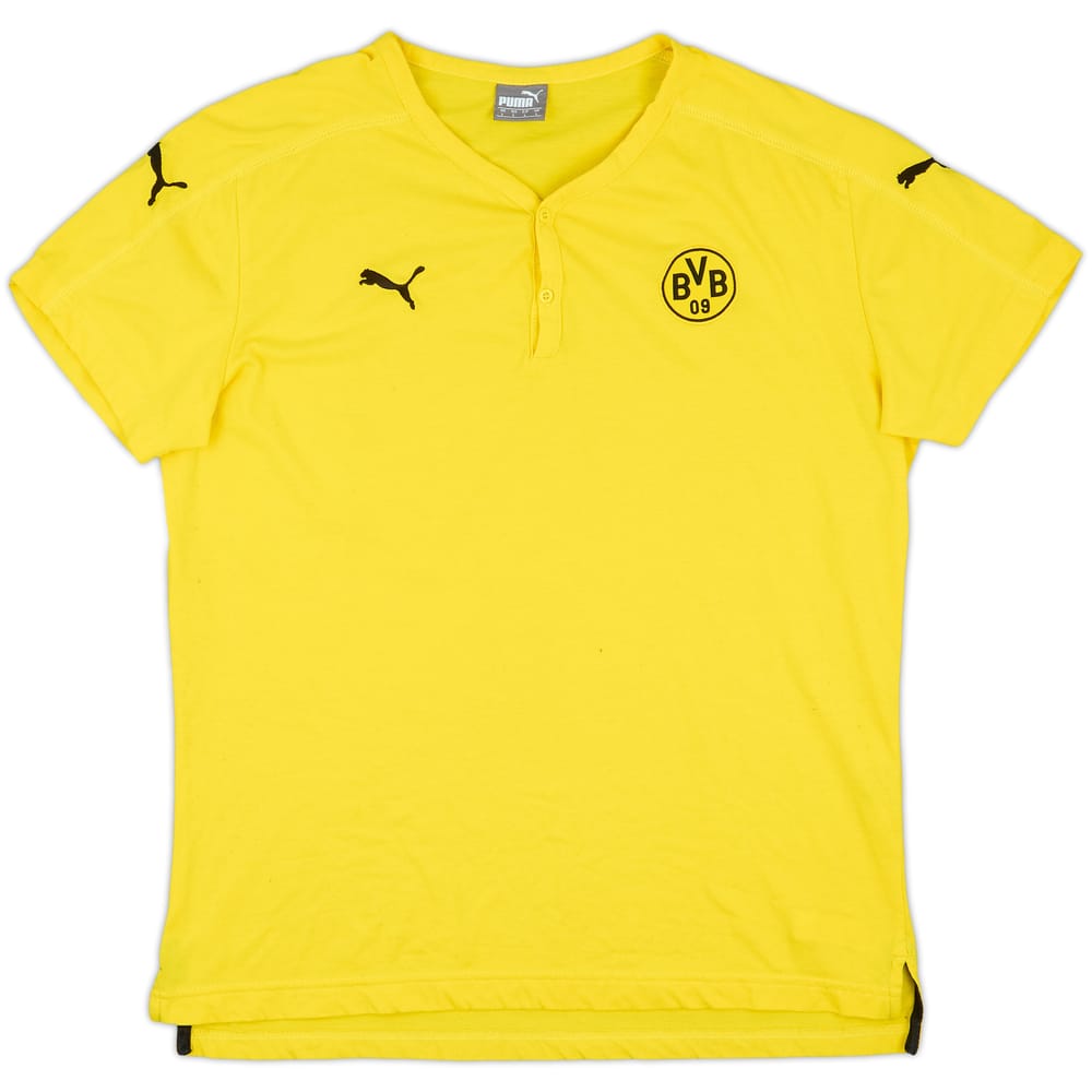 2015-16 Borussia Dortmund Puma Casual Henley Tee - 7/10 - (L)