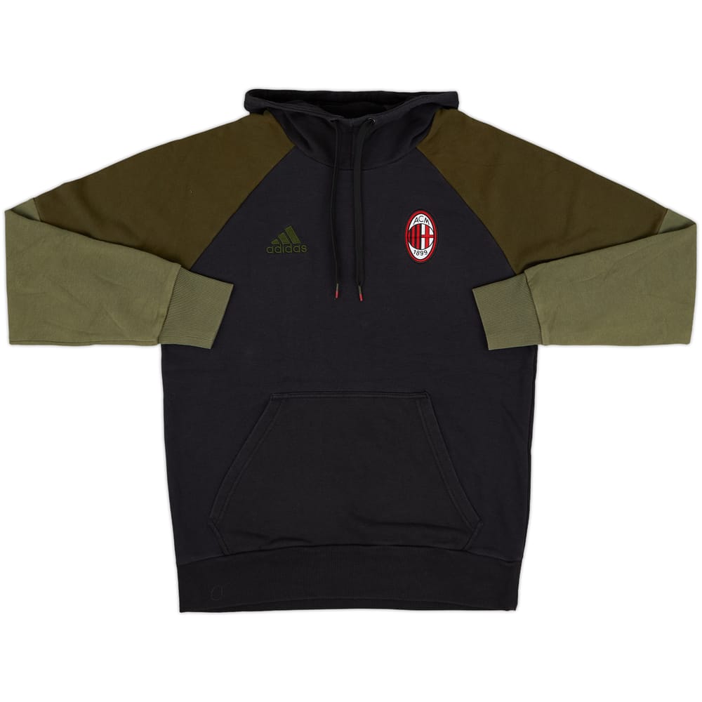 2016-17 AC Milan adidas Hooded Sweat Top - 8/10 - (L)
