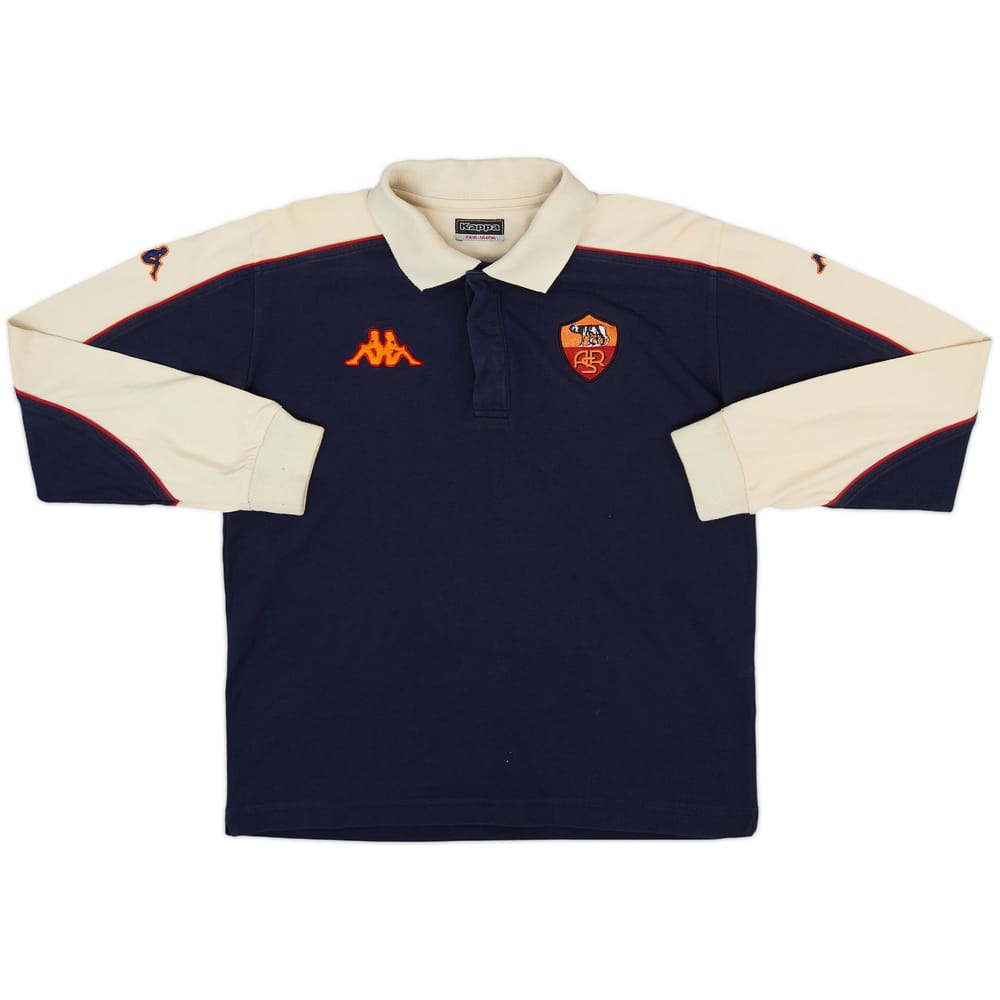 2002-03 Roma Kappa Polo L/S Shirt - 8/10 - (L.Boys)