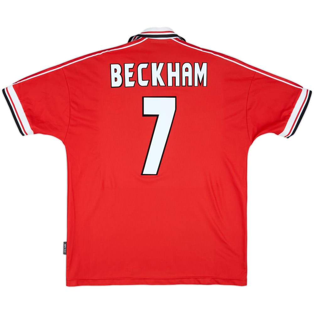 1998-00 Manchester United Home Shirt Beckham #7 - 7/10 - (XL)