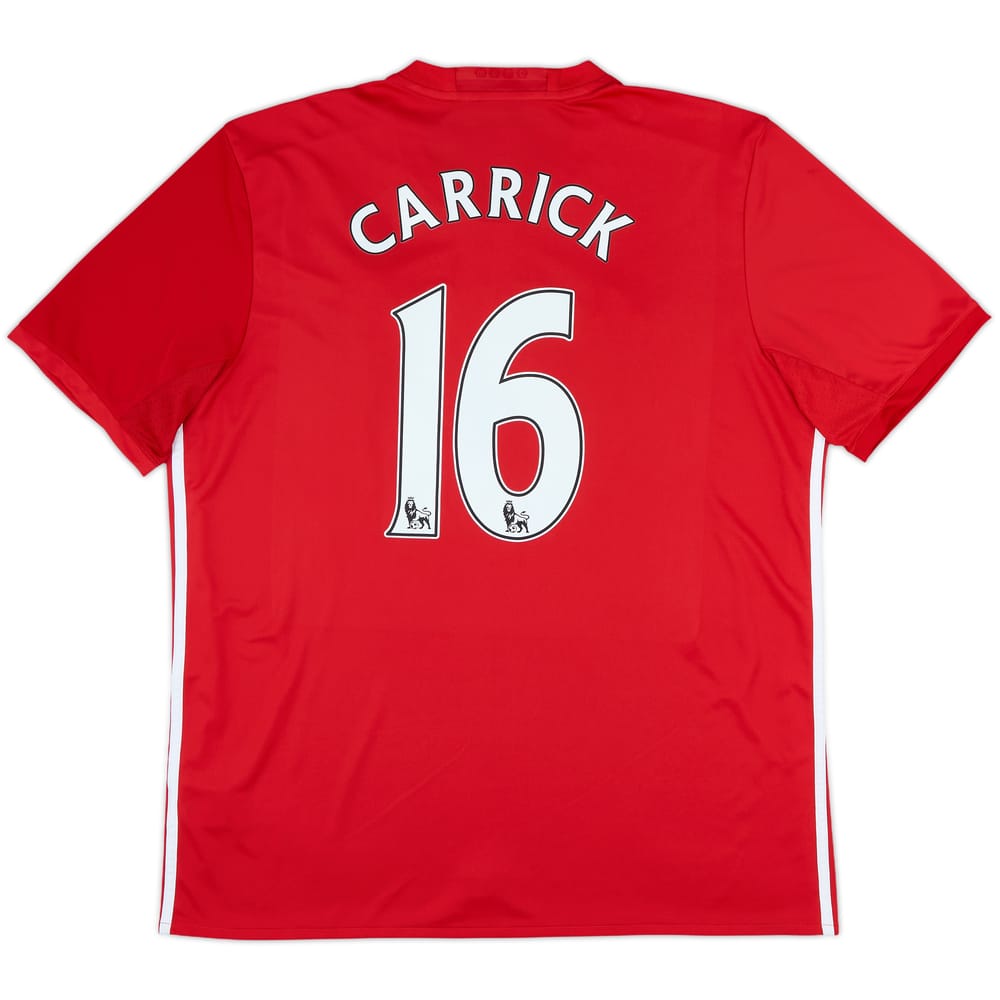 2016-17 Manchester United Home Shirt Carrick #16 - 9/10 - (XL)