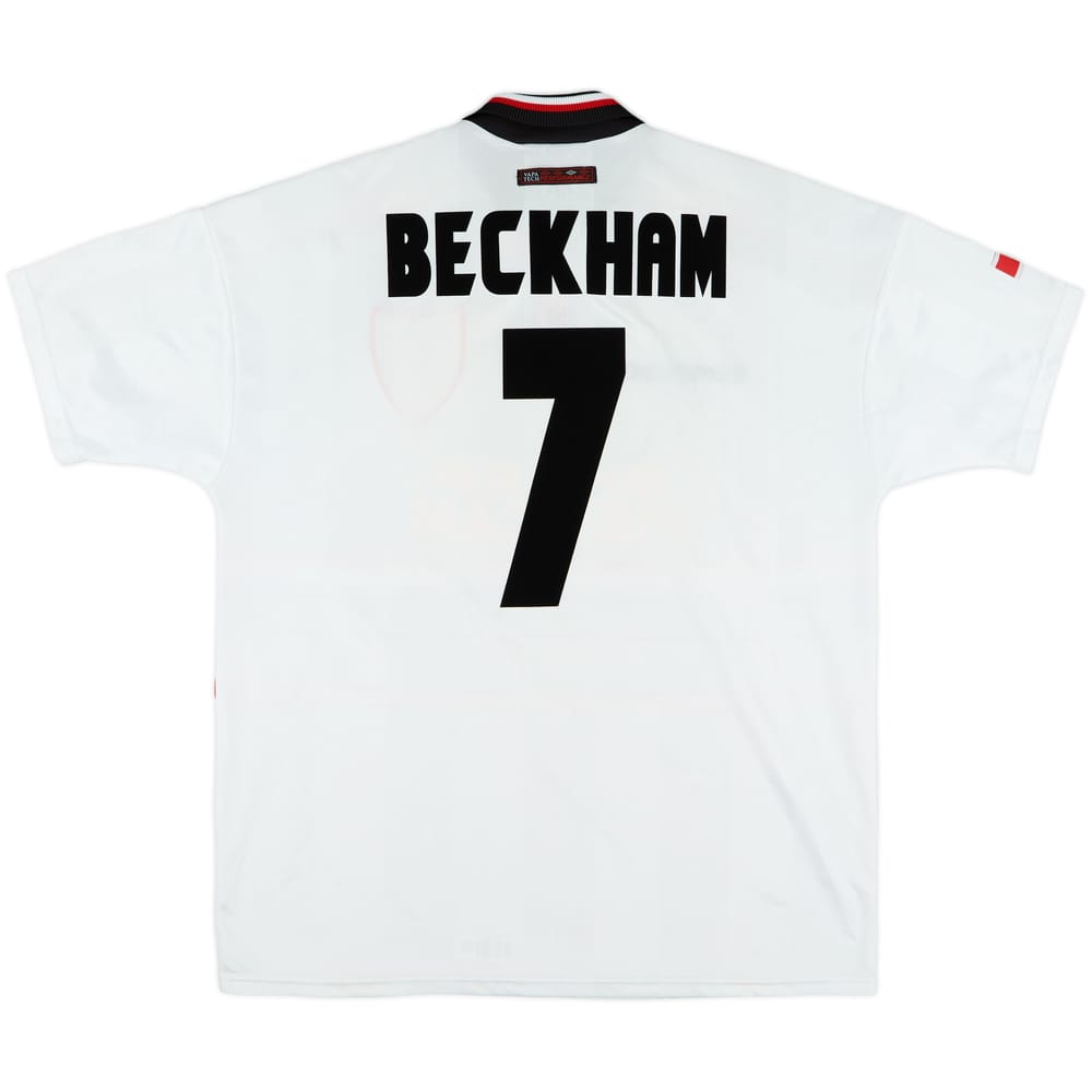 1997-99 Manchester United Away Shirt Beckham #7 - 9/10 - (XL)