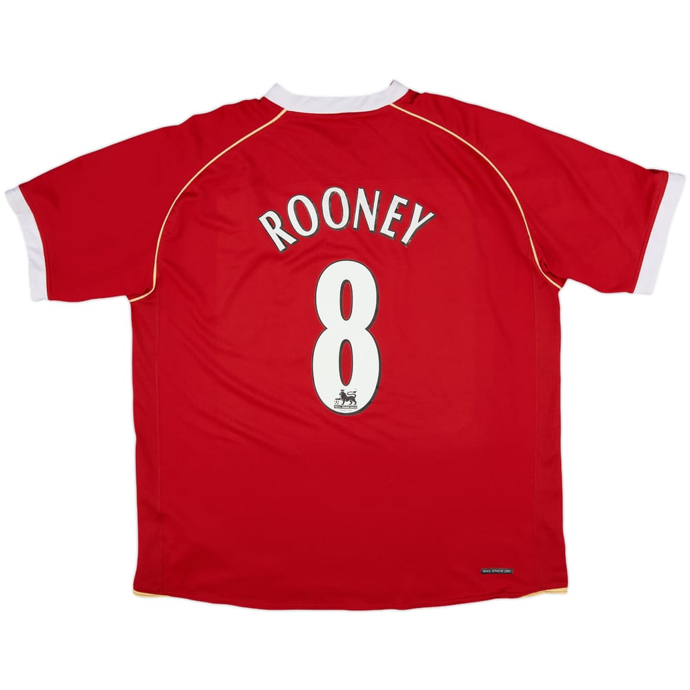 2006-07 Manchester United Home Shirt Rooney #8 - 7/10 - (XL)