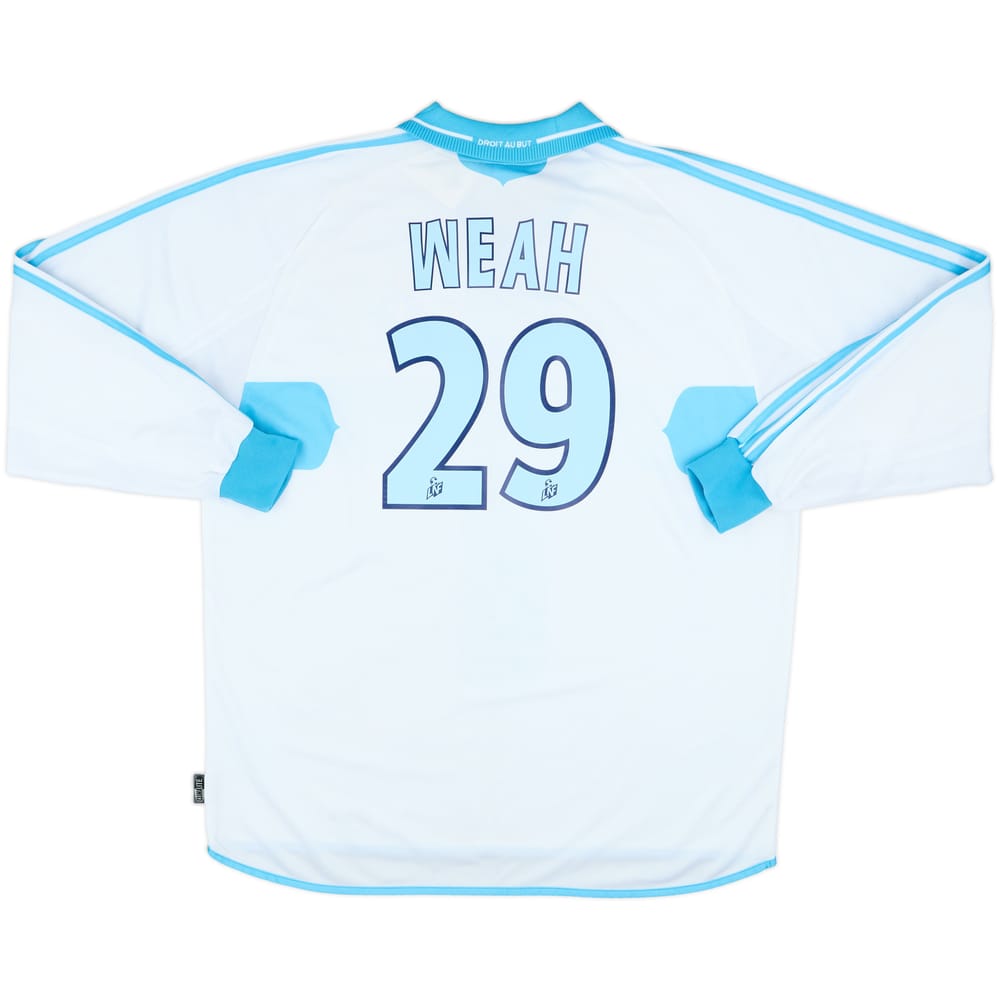 2000-01 Olympique Marseille Player Issue Home L/S Shirt Weah #29 (XL)