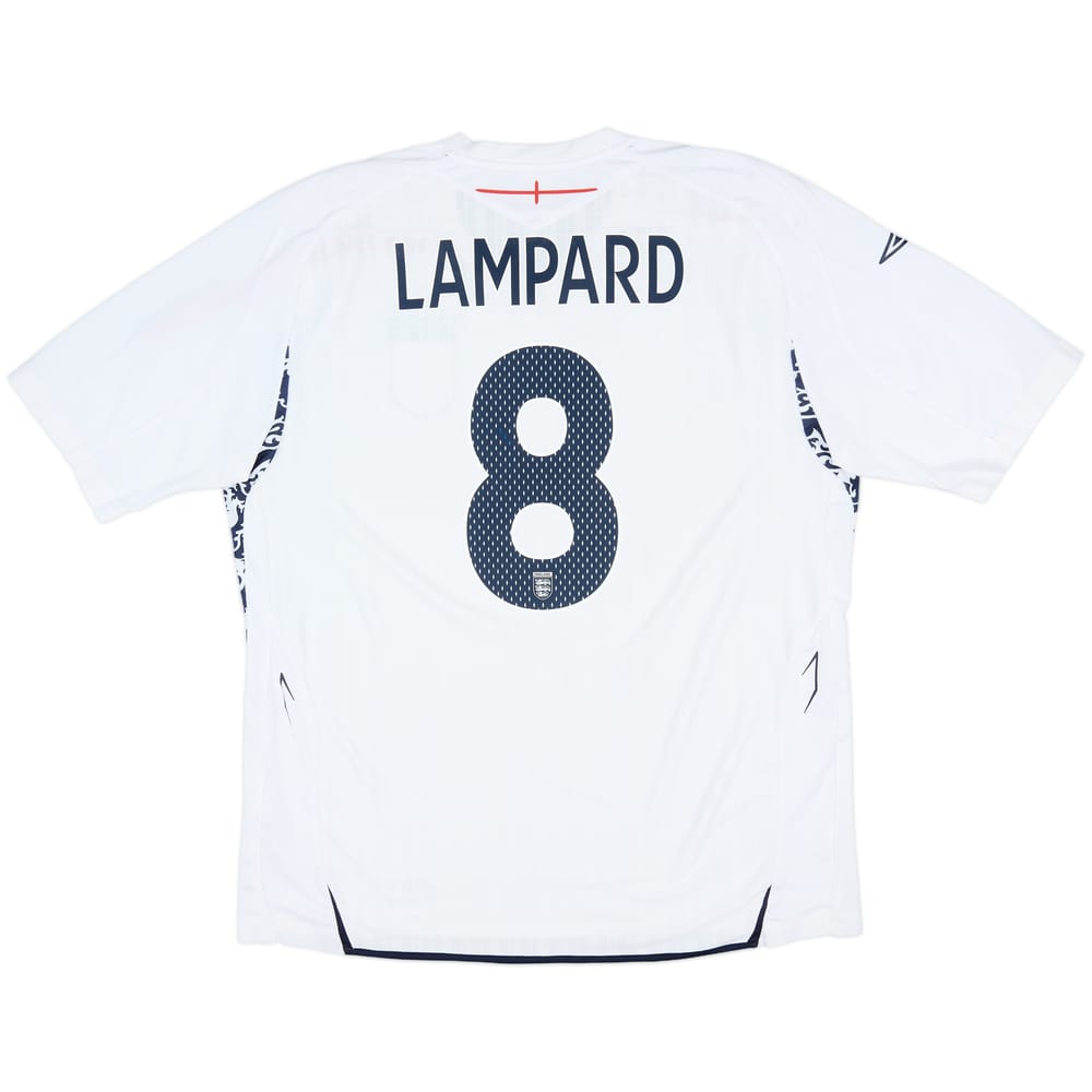 2007-09 England Home Shirt Lampard #8 - 6/10 - (XXL)