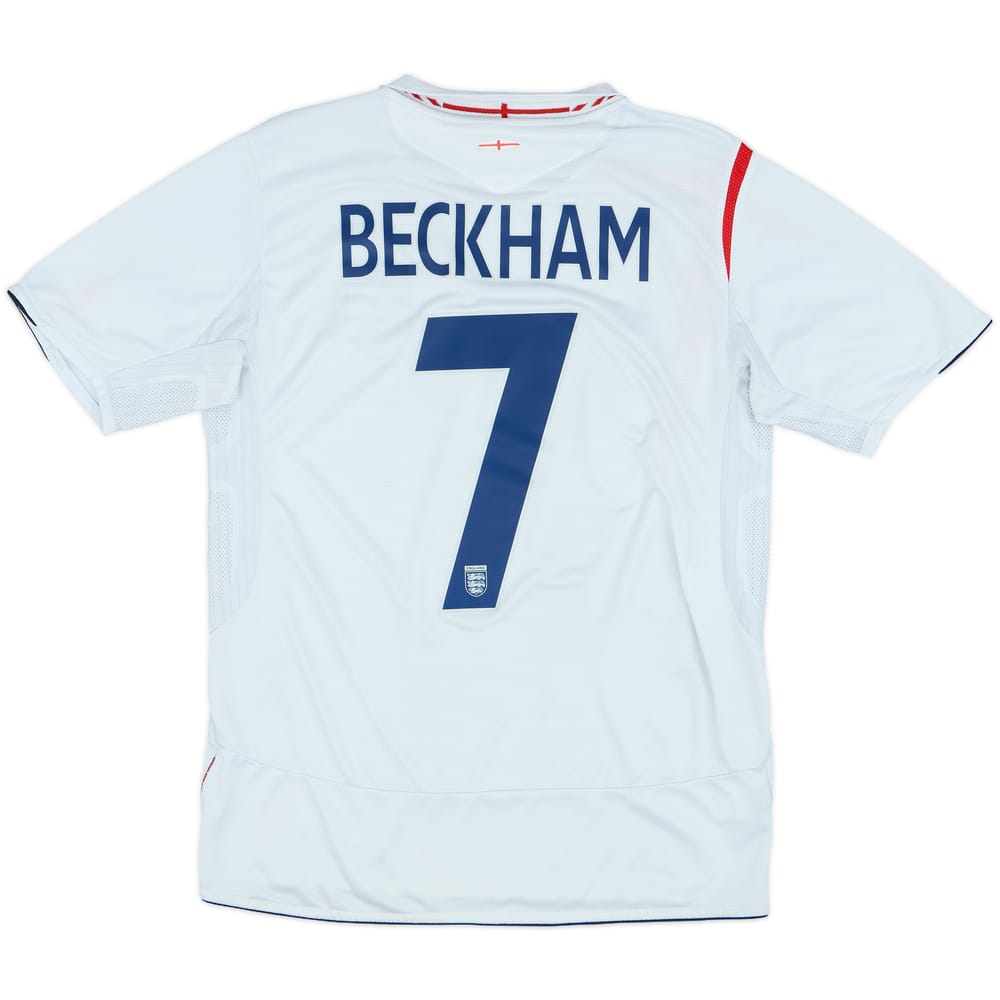 2005-07 England Home Shirt Beckham #7 - 6/10 - (M)