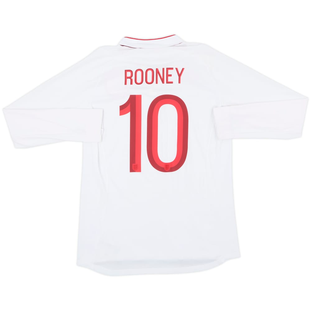 2012-13 England Home L/S Shirt Rooney #10 - 9/10 - (M)