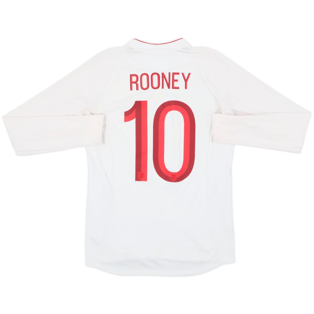 2012-13 England Home L/S Shirt Rooney #10 - 6/10 - (S)