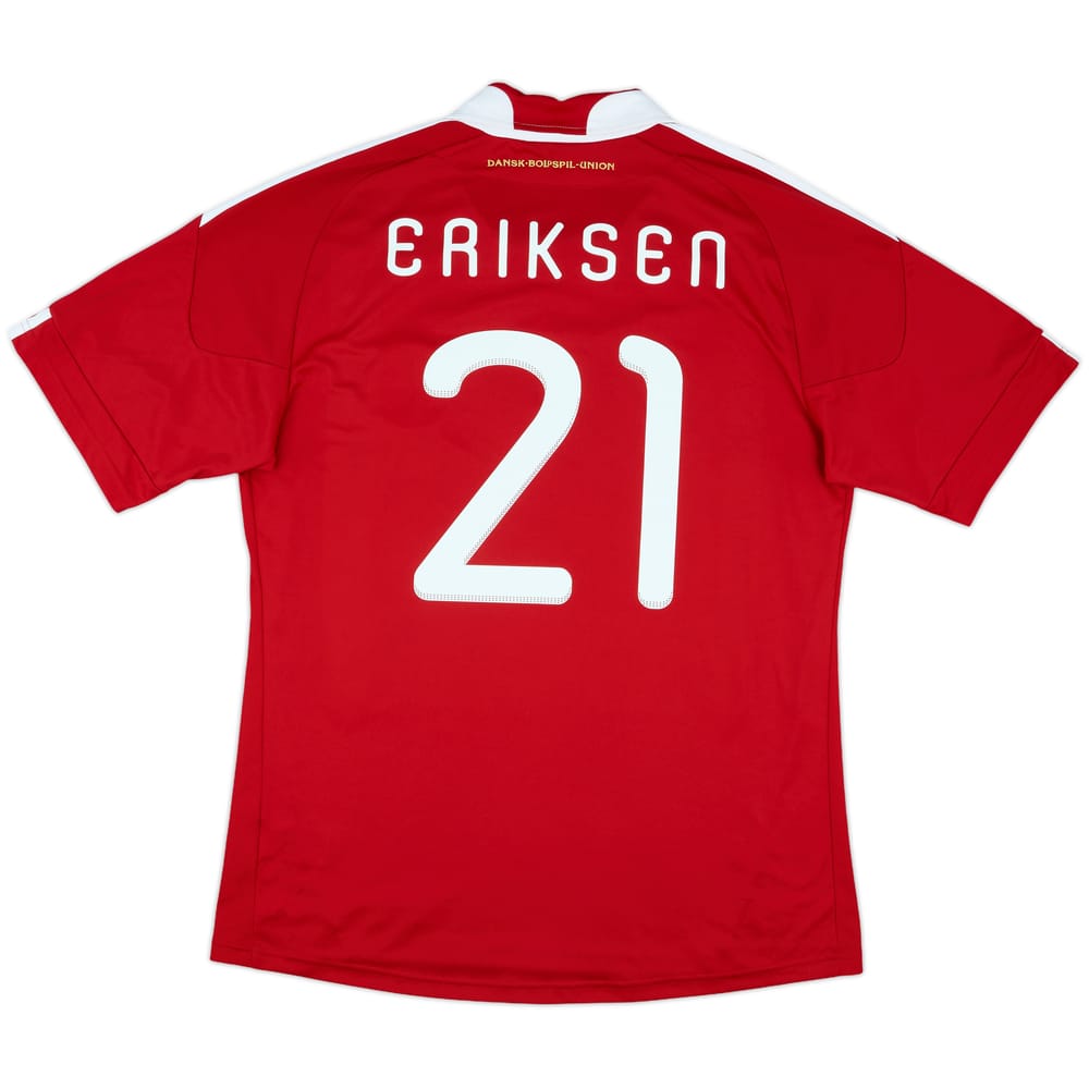 2010-11 Denmark Home Shirt Eriksen #21 - 9/10 - (L)