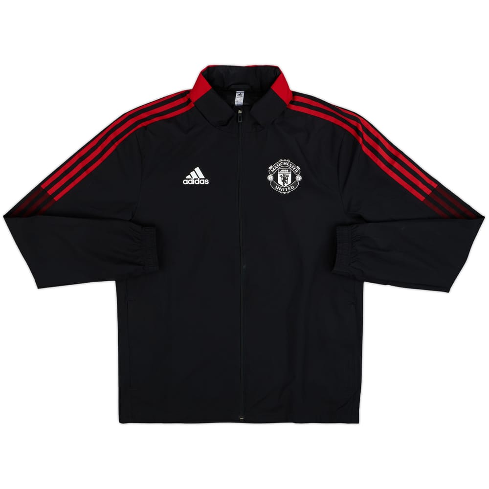 2021-22 Manchester United adidas Hooded Rain Jacket - 9/10 - (S)