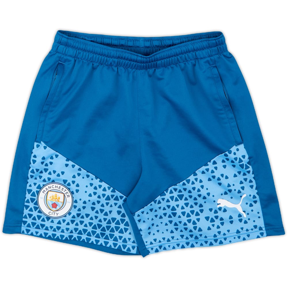 2023-24 Manchester City Puma Training Shorts - 9/10 - (L.Boys)