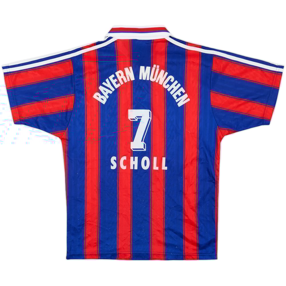 1995-97 Bayern Munich Home Shirt Scholl #7 - 8/10 - (S)