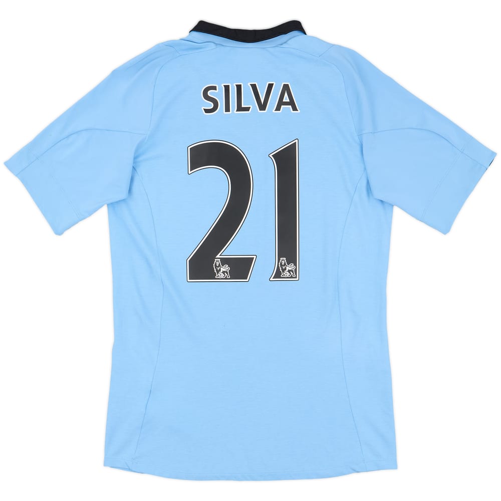 2012-13 Manchester City Home Shirt Silva #21 - 10/10 - (S)