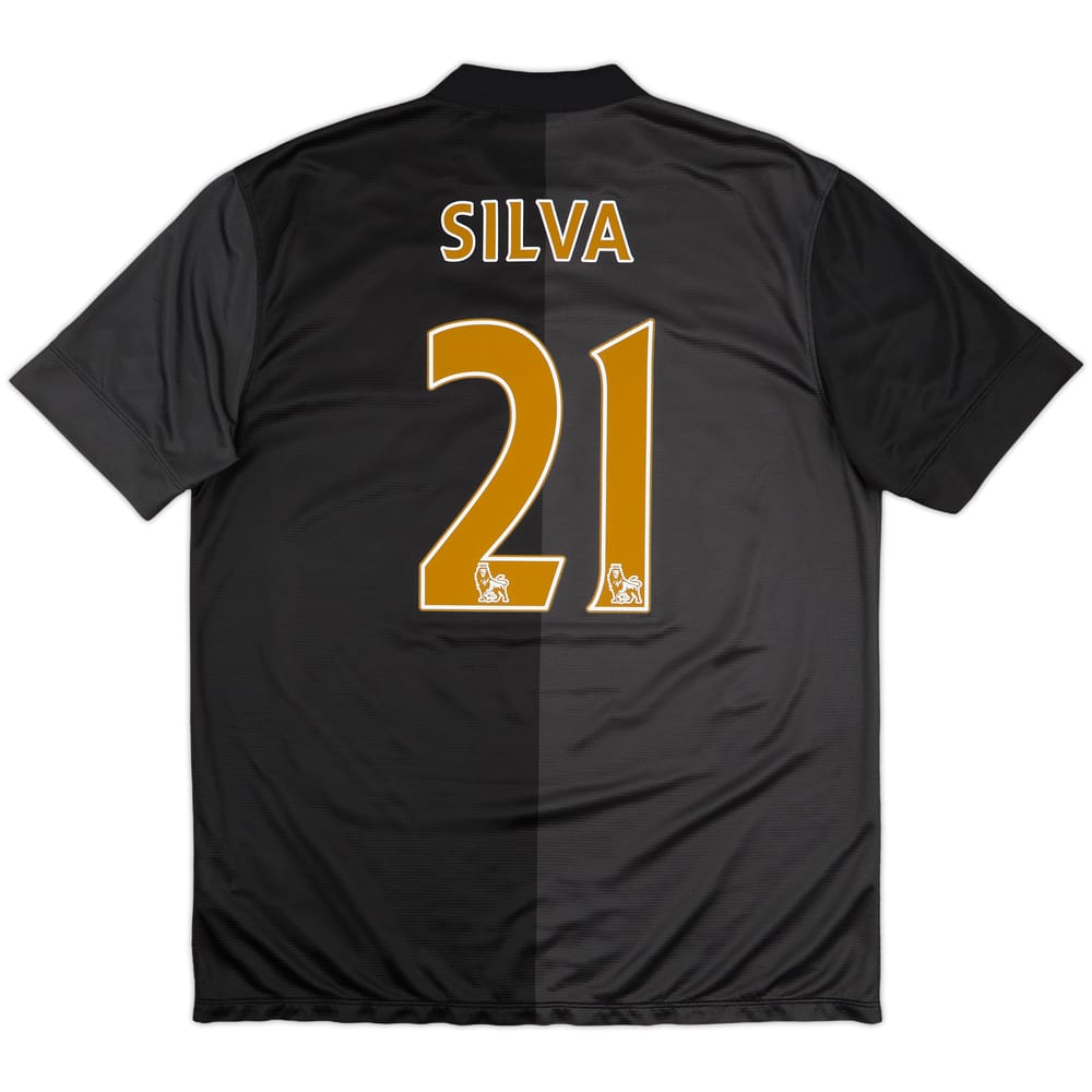 2013-14 Manchester City Away Shirt Silva #21 - 8/10 - (L)