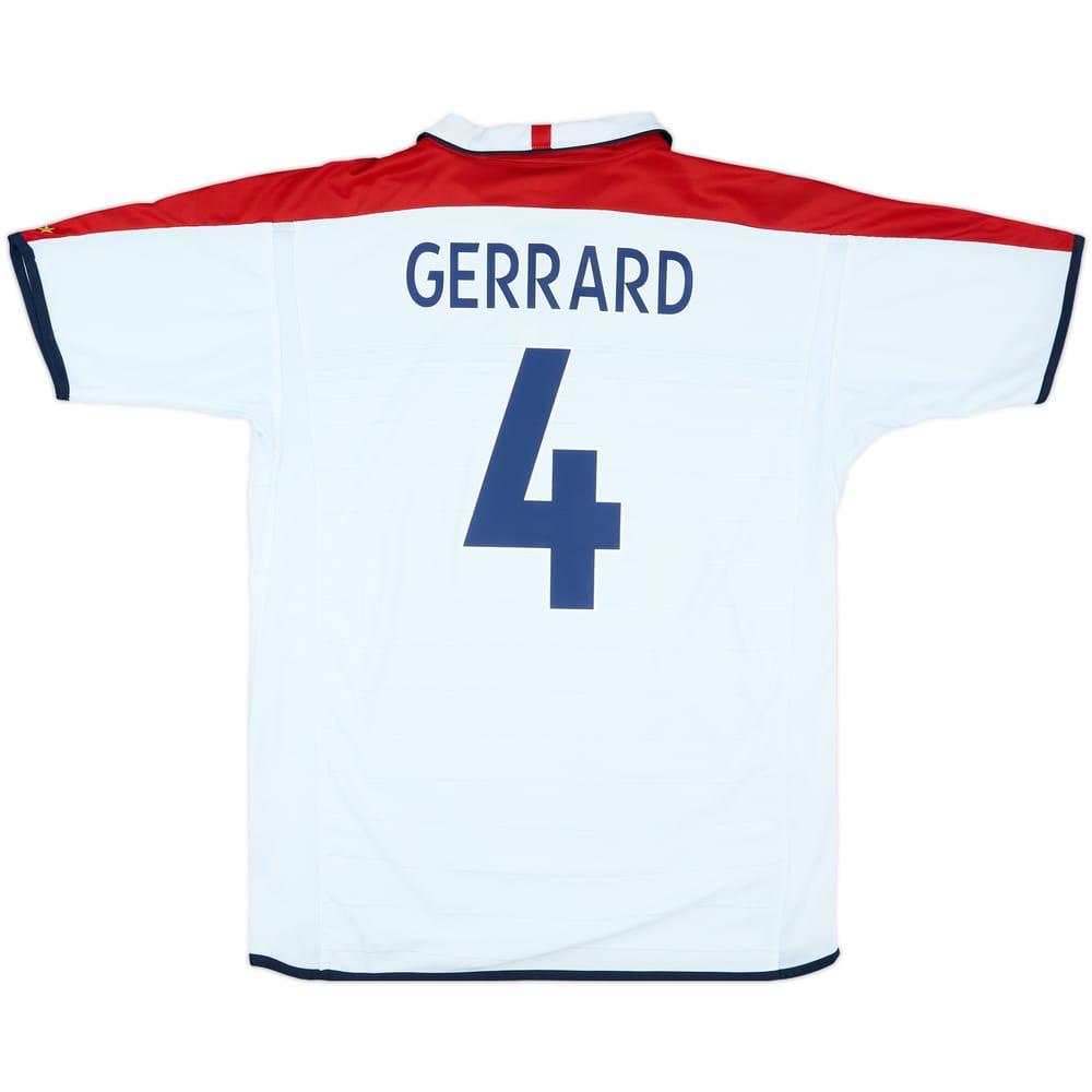 2003-05 England Home Shirt Gerrard #4 - 6/10 - (XL)