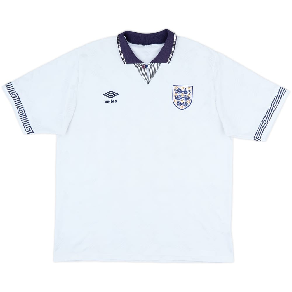 1990-92 England Home Shirt - 8/10 - (L)