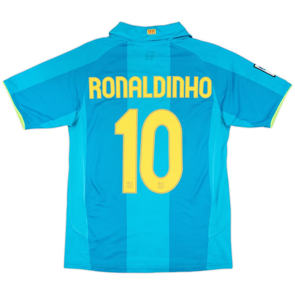 2007-09 Barcelona Away Shirt Ronaldinho #10 - 9/10 - (S)
