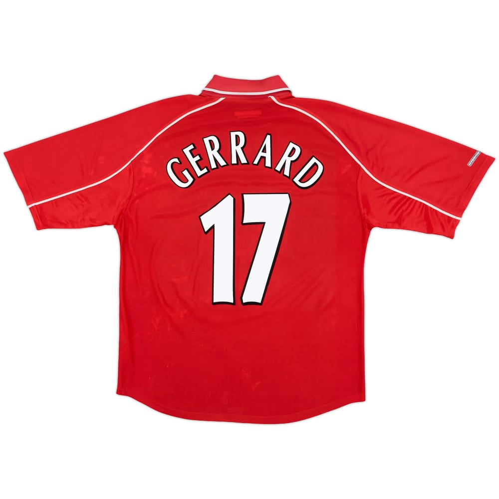 2000-02 Liverpool Home Shirt Gerrard #17 - 6/10 - (M)