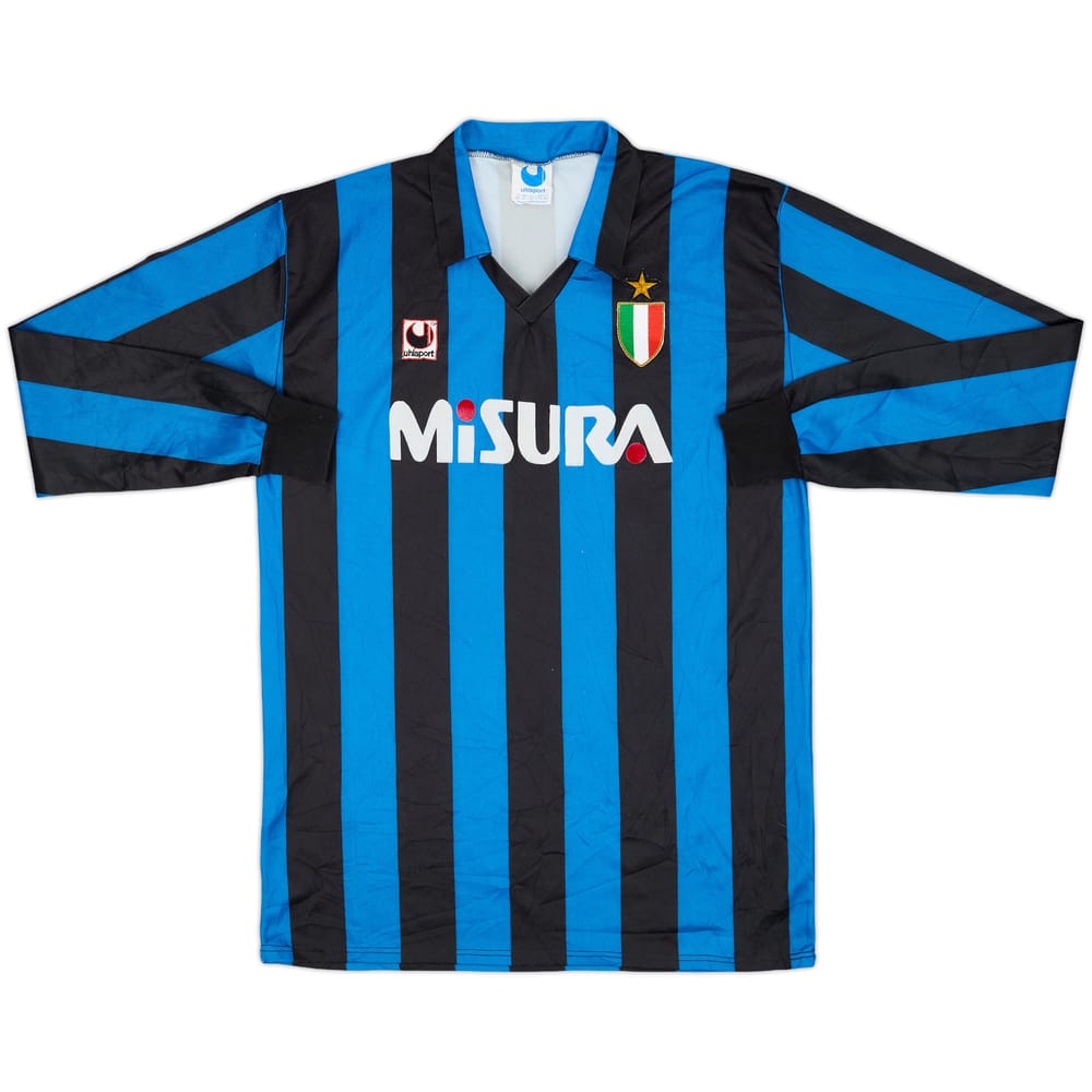 1990-91 Inter Milan Home L/S Shirt - 8/10 - (XL)