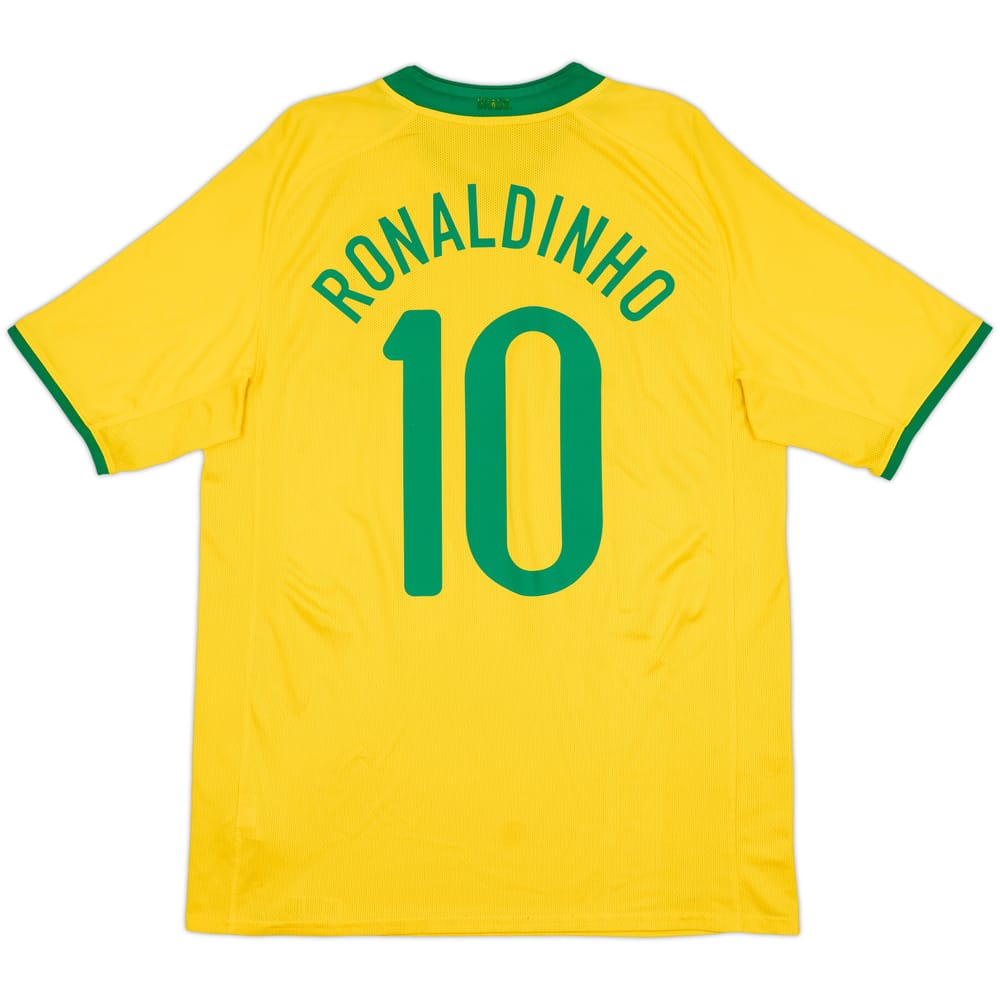 2008-10 Brazil Home Shirt Ronaldinho #10 - 6/10 - (L)