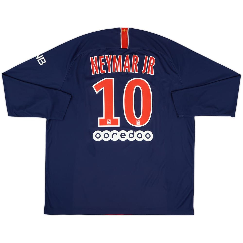 2018-19 Paris Saint-Germain Home L/S Shirt NeymarJr #10 - 8/10 - (XXL)