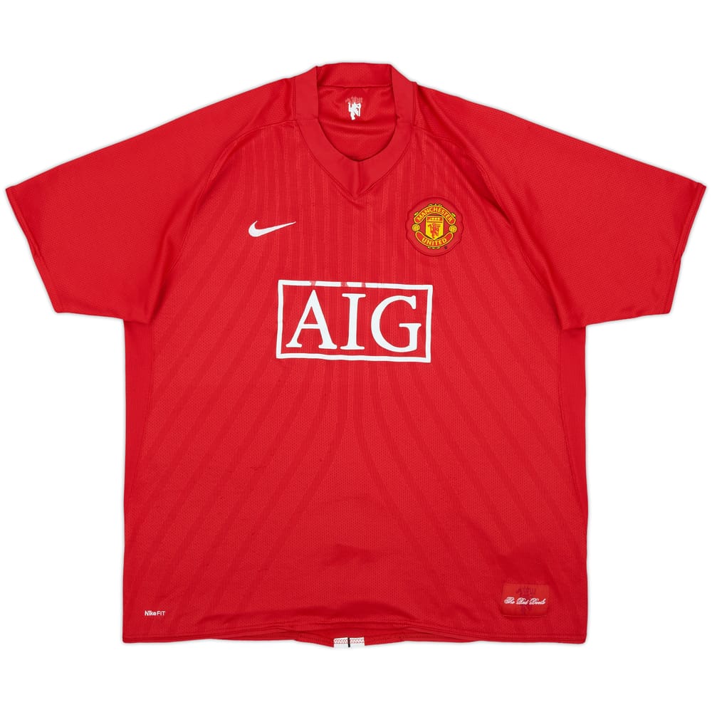 2007-09 Manchester United Home Shirt - 5/10 - (XXL)