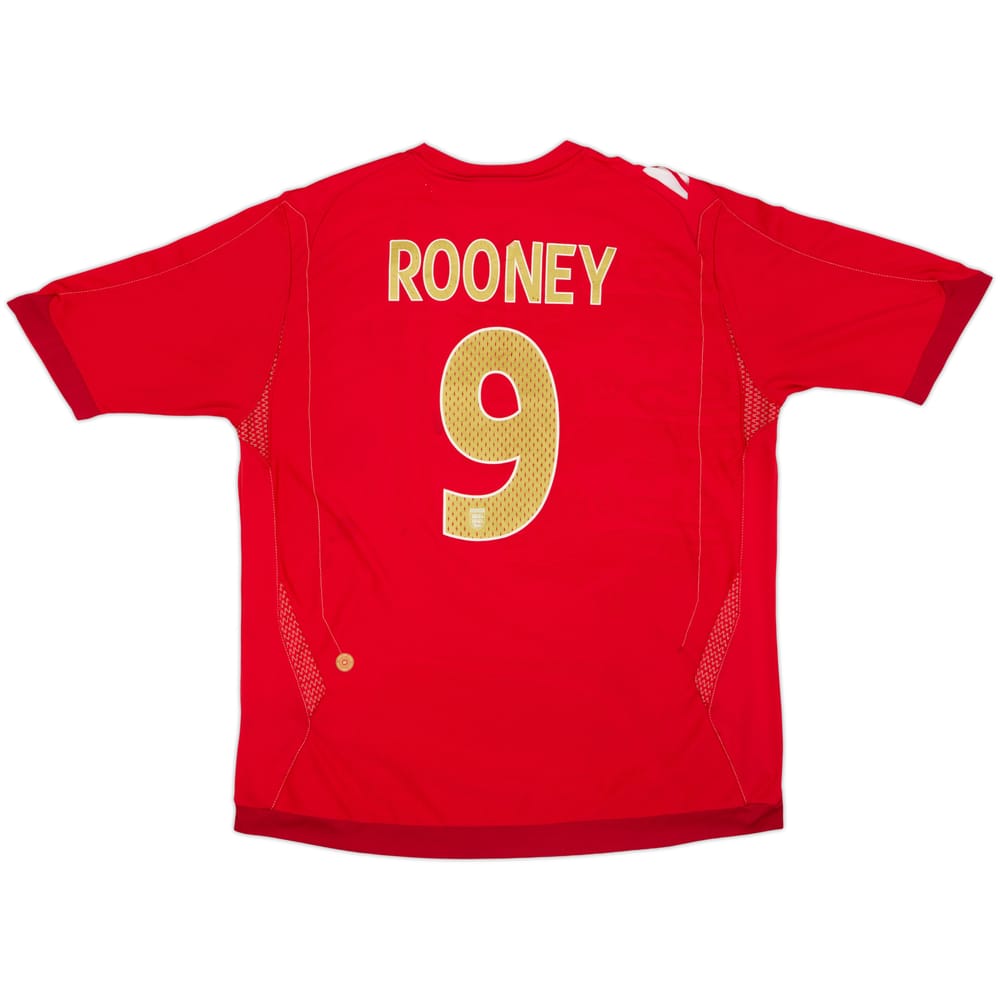 2006-08 England Away Shirt Rooney #9 - 5/10 - (XL)
