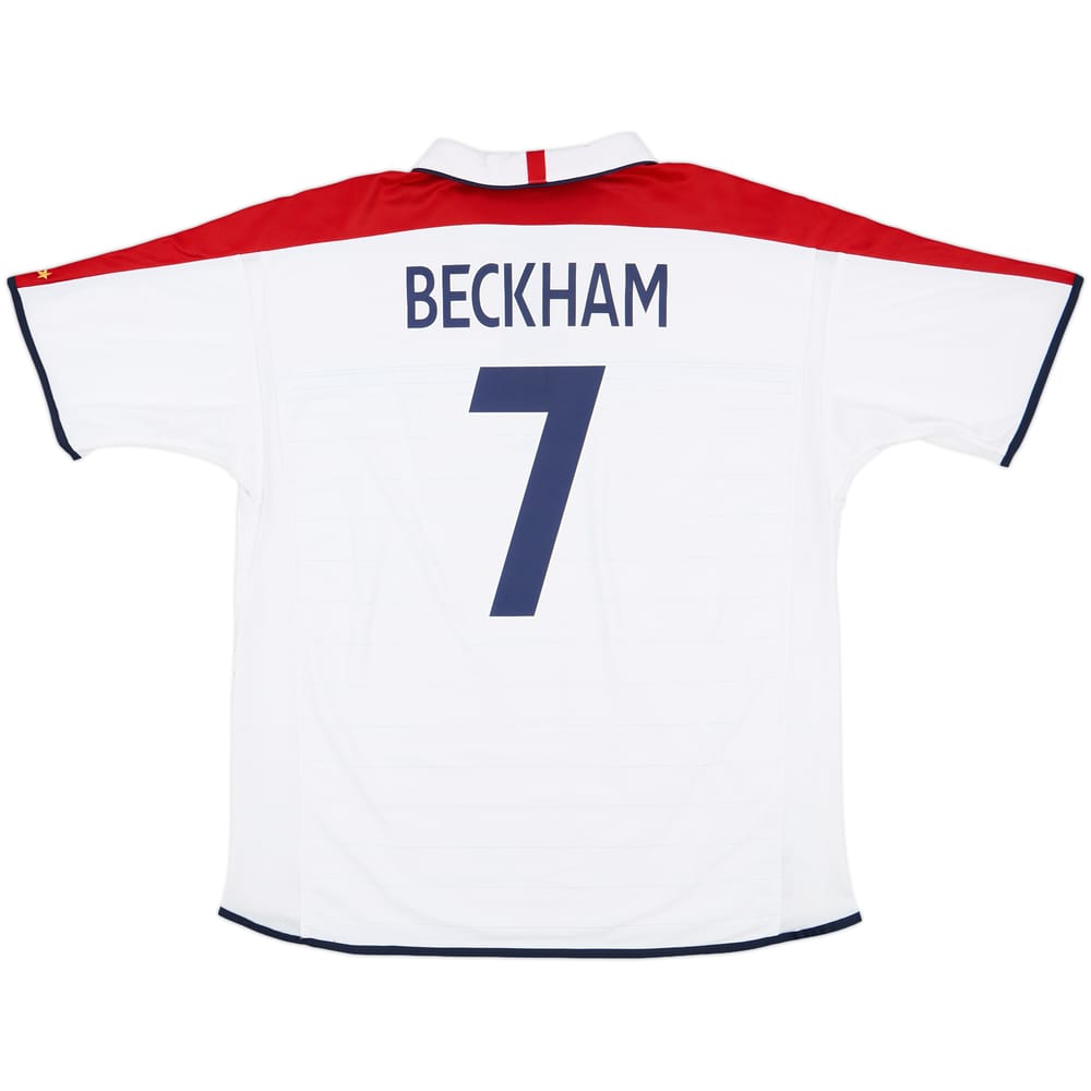 2003-05 England Home Shirt Beckham #7 - 6/10 - (XXL)