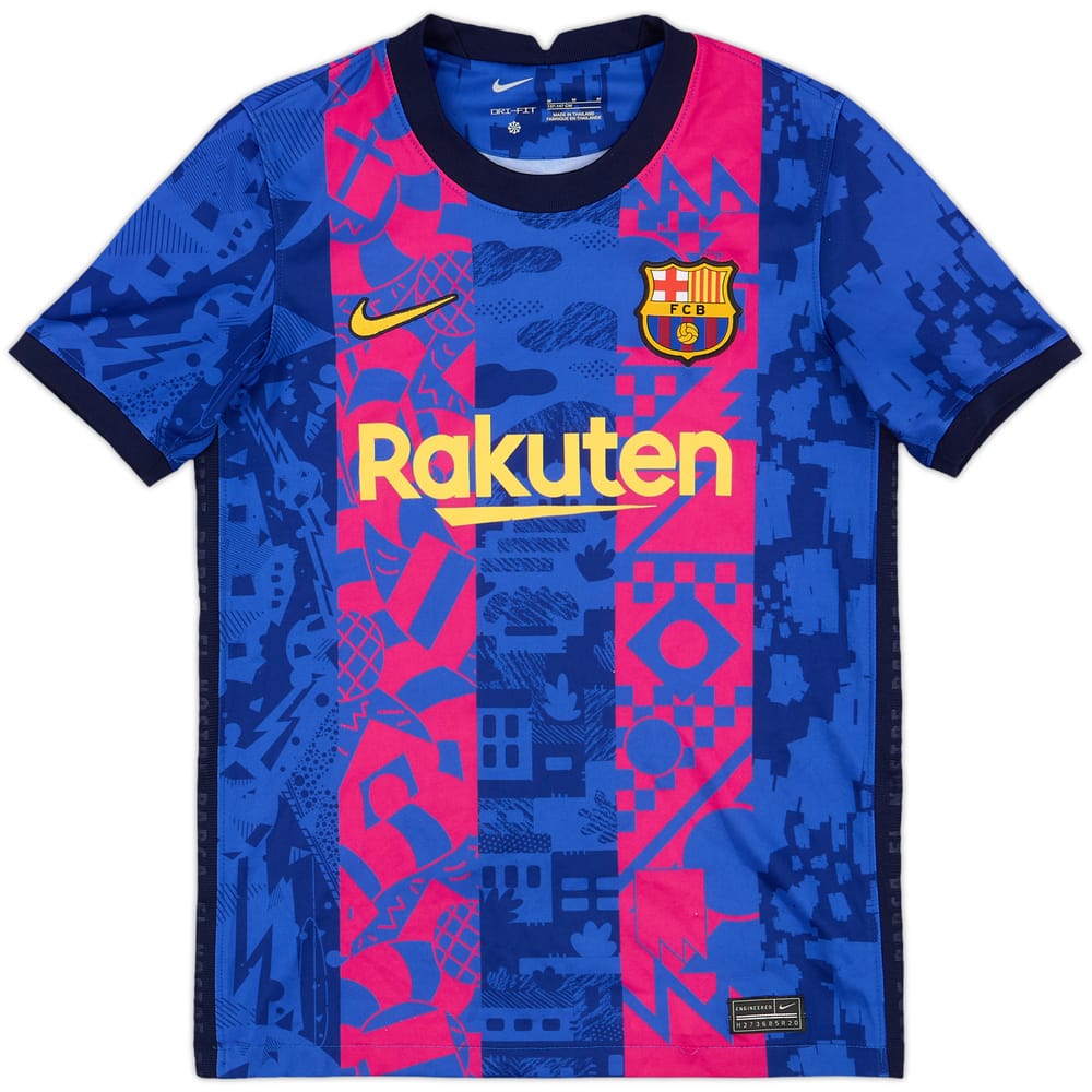 2021-22 Barcelona Third Shirt - 8/10 - (M.Boys)