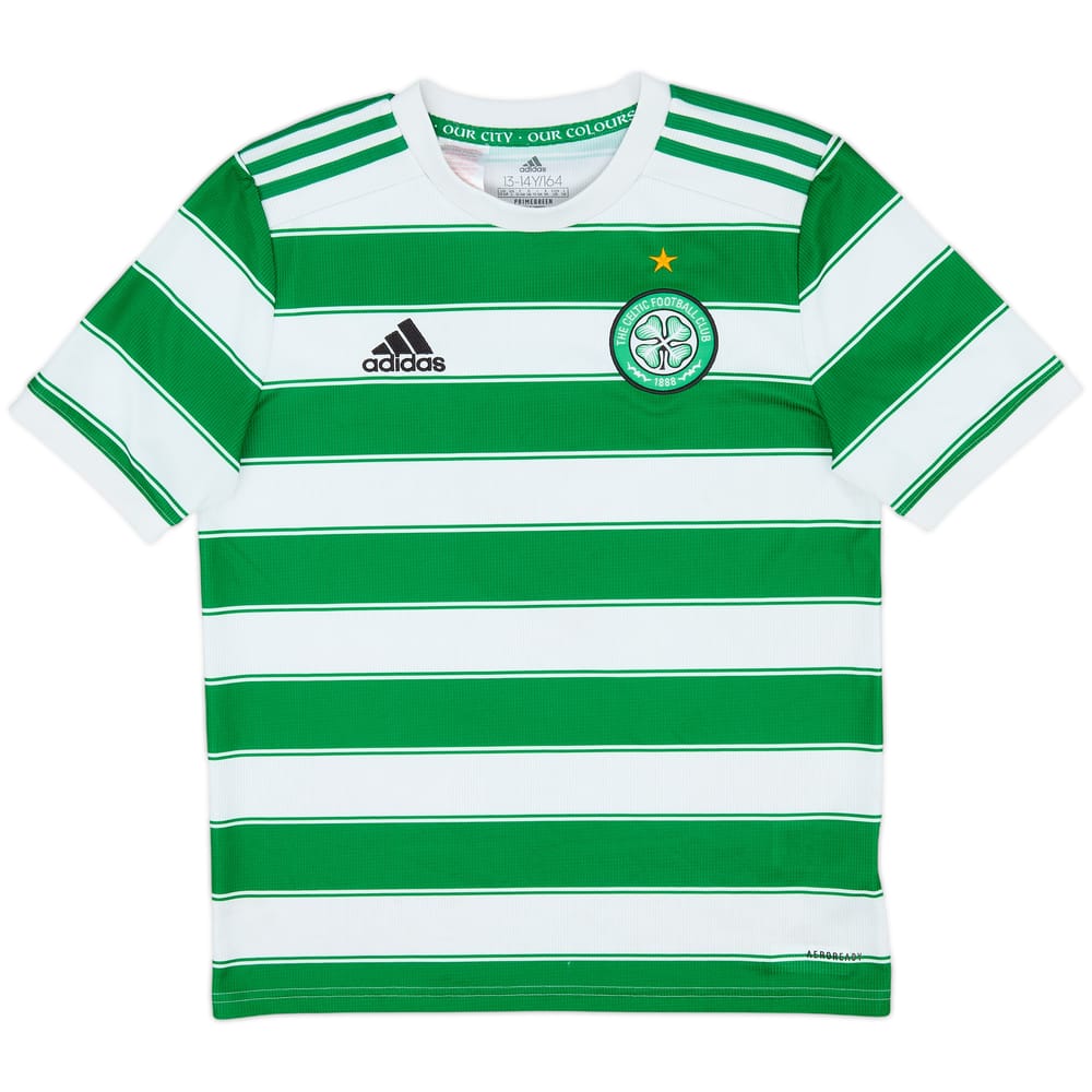 2021-22 Celtic Home Shirt - 7/10 - (L.Boys)