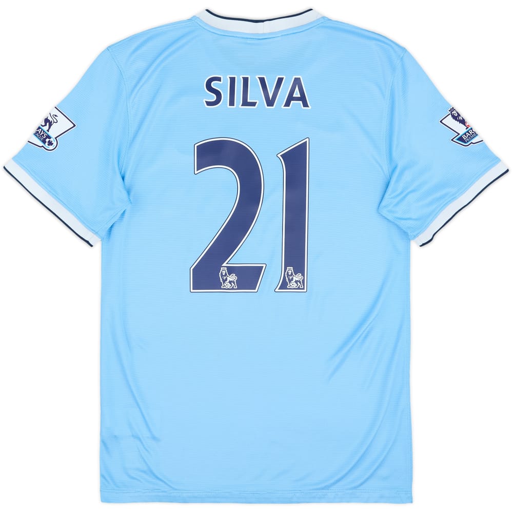 2013-14 Manchester City Home Shirt Silva #21 - 5/10 - (S)