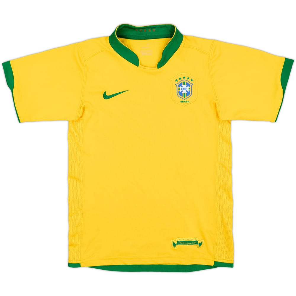 2006-08 Brazil Home Shirt - 9/10 - (M.Boys)