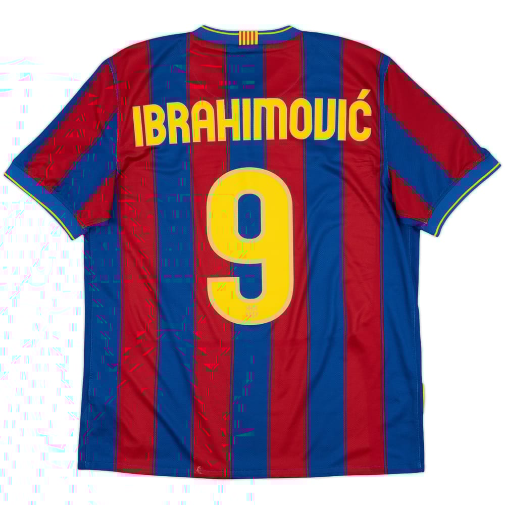 2009-10 Barcelona Home Shirt Ibrahimovic #9 - 6/10 - (M)