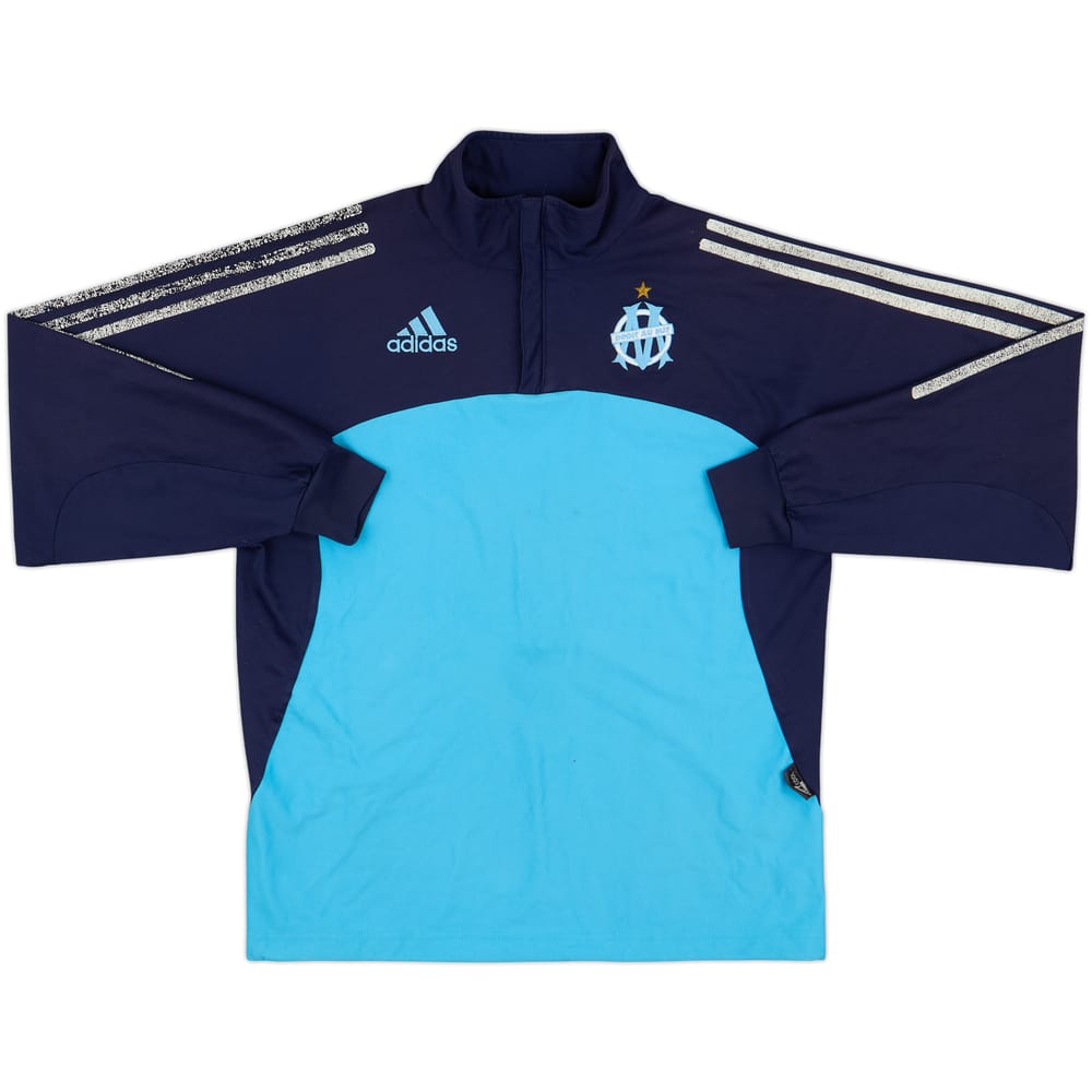 2002-03 Olympique Marseille adidas 1/4 Zip Drill Top - 5/10 - (L.Boys)