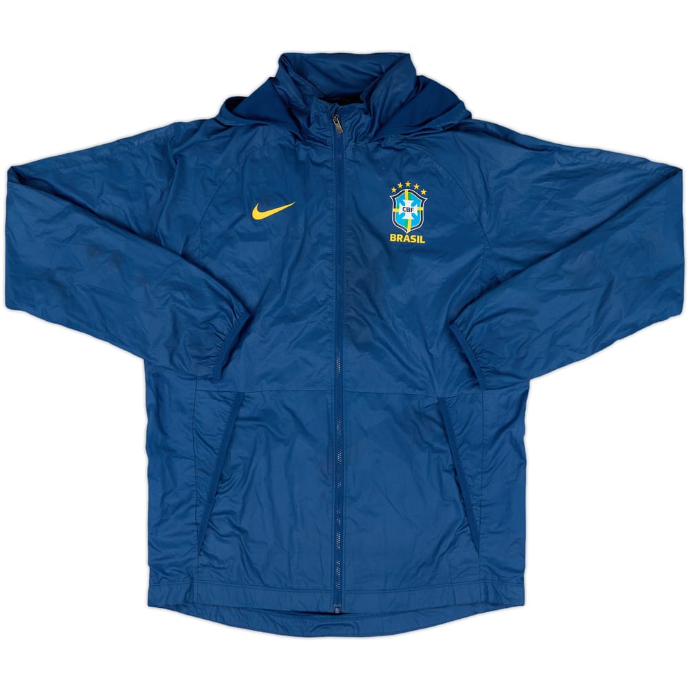 2020-21 Brazil Nike Hooded Rain Jacket - 9/10 - (M)