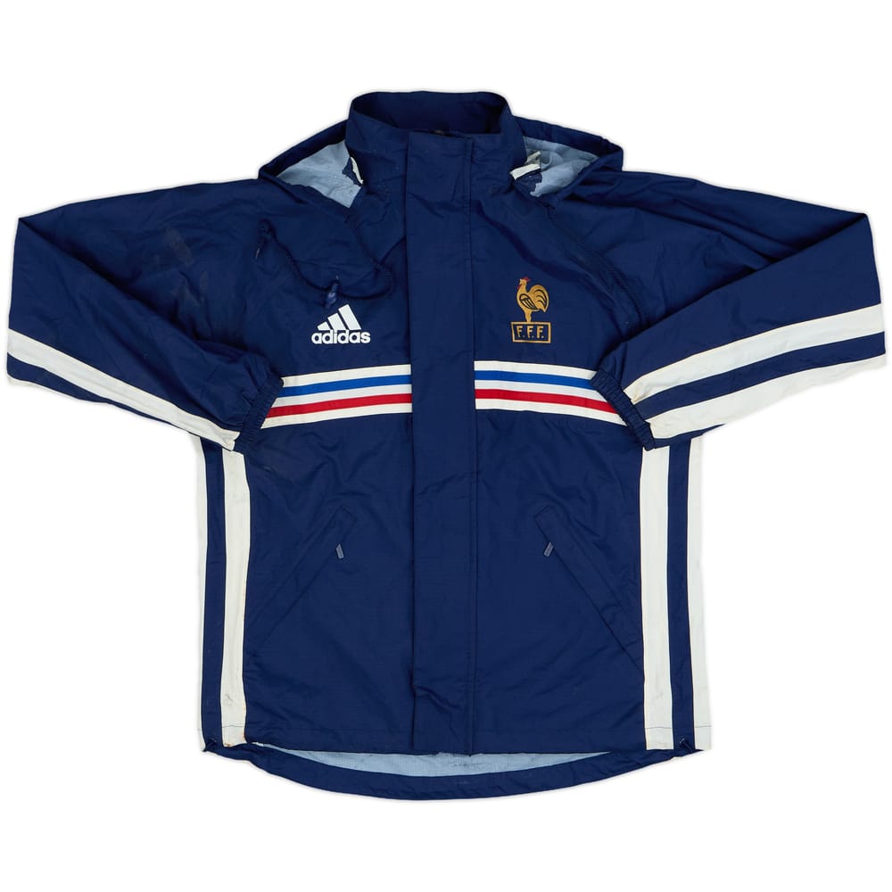1998-00 France adidas Hooded Rain Jacket - 7/10 - (L.Boys)