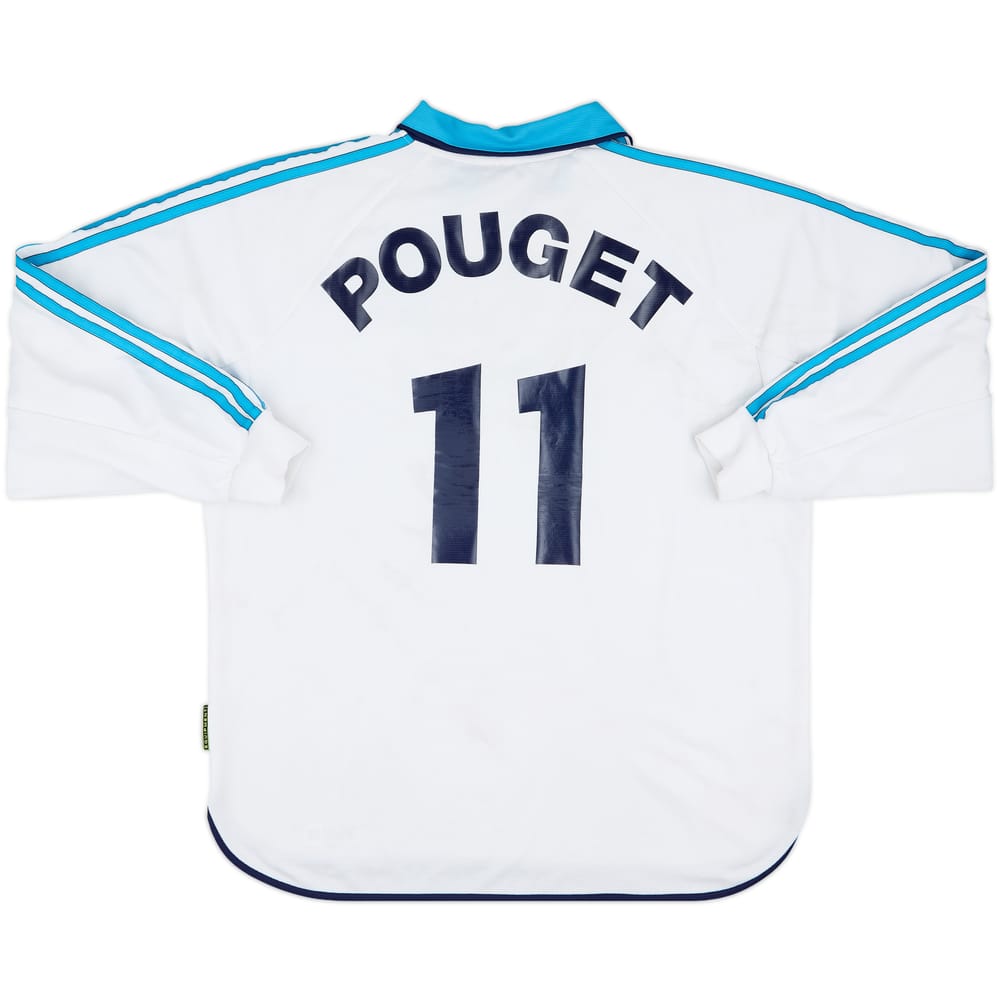 1999-00 Olympique Marseille Player Issue Home L/S Shirt Pouget #11 - 5/10 - (XL)