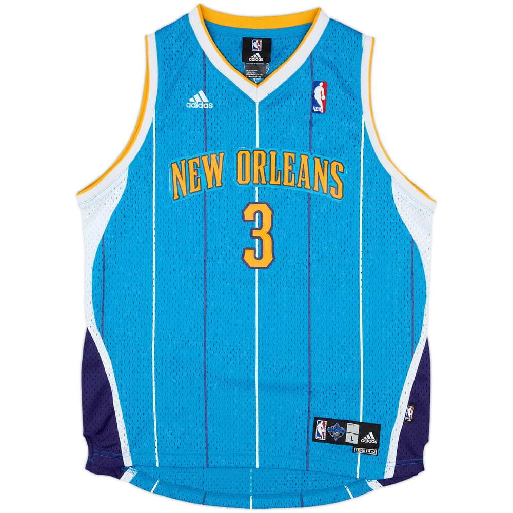 2008-10 New Orleans Hornets Paul #3 adidas Swingman Away Jersey - 9/10 - (L.Boys)