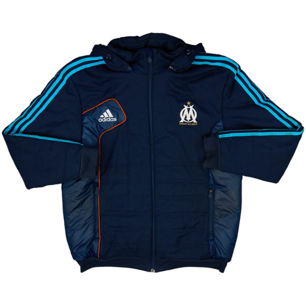2012-13 Olympique Marseille adidas Padded Bench Coat - 7/10 - (L)