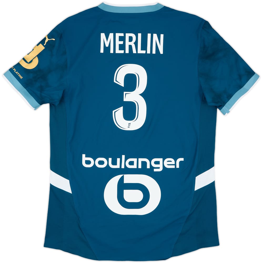 2024-25 Olympique Marseille Authentic Away Shirt Merlin #3 - 7/10 - (S)