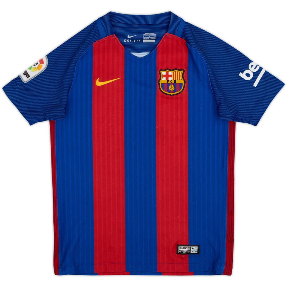 2016-17 Barcelona Home Shirt - 8/10 - (S.Boys)