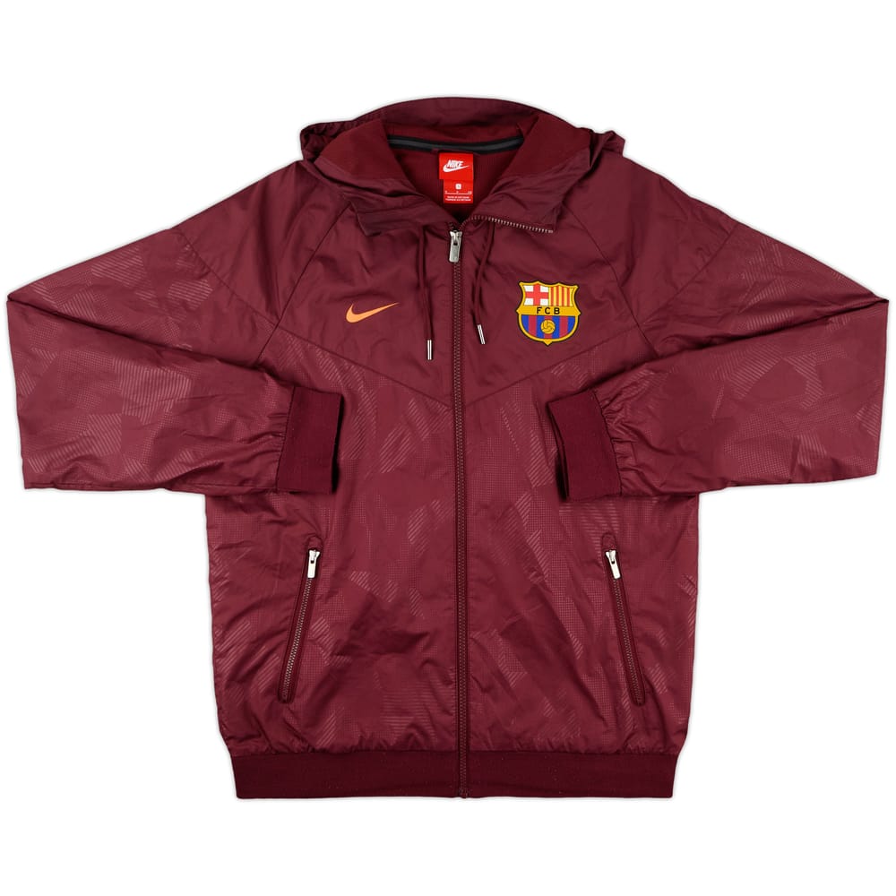 2017-18 Barcelona Nike Hooded Track Jacket - 8/10 - (S)