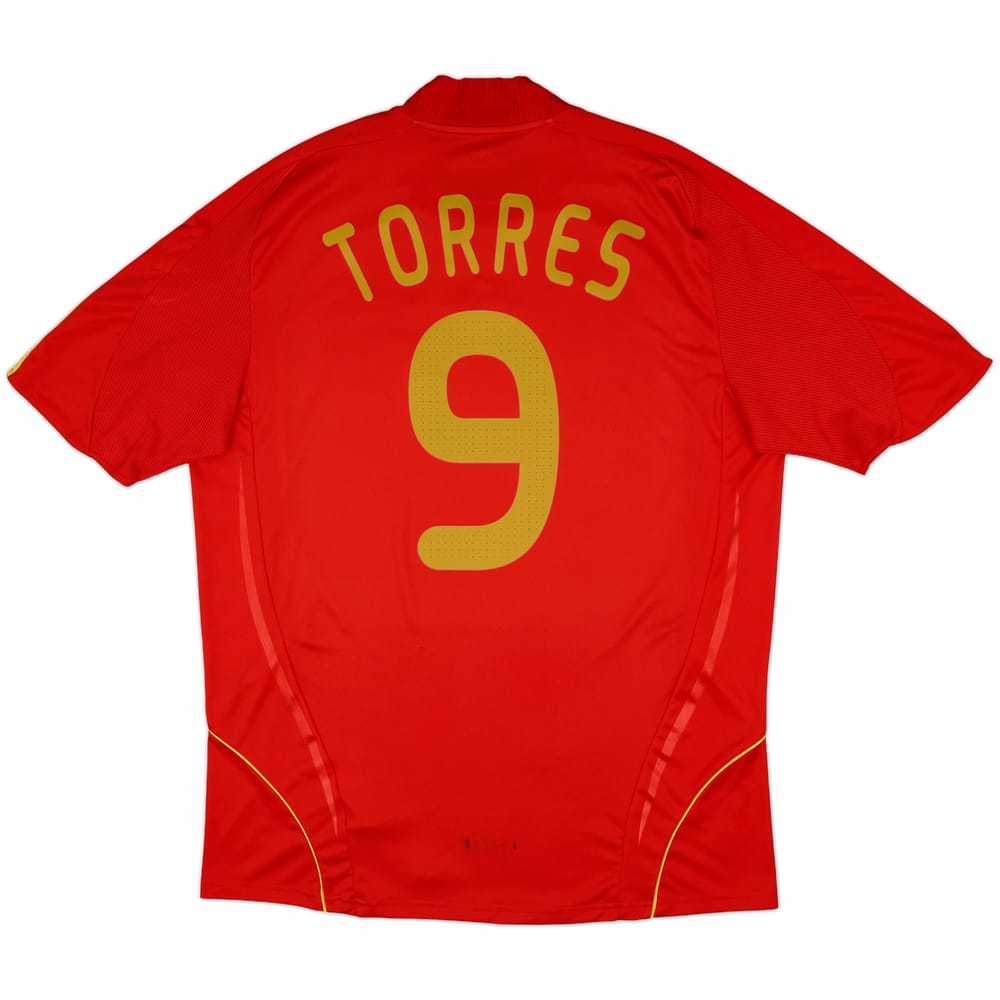 2007-09 Spain Home Shirt Torres #9 - 7/10 - (L)