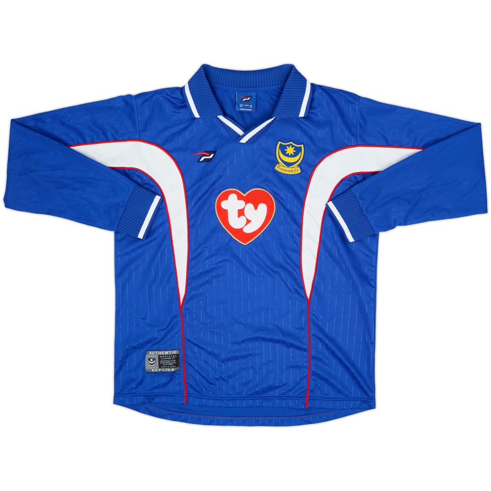 2002-03 Portsmouth Home L/S Shirt - 8/10 - (M)