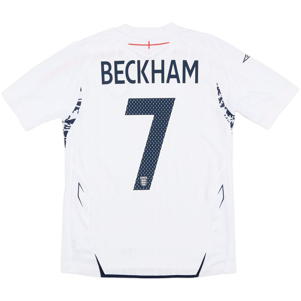 2007-09 England Home Shirt Beckham #7 - 9/10 - (XL.Boys)