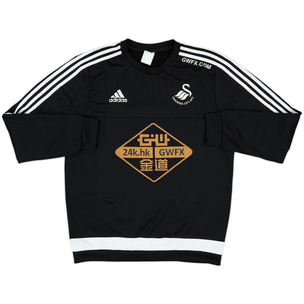2015-16 Swansea adidas Sweat Top - 7/10 - (M)