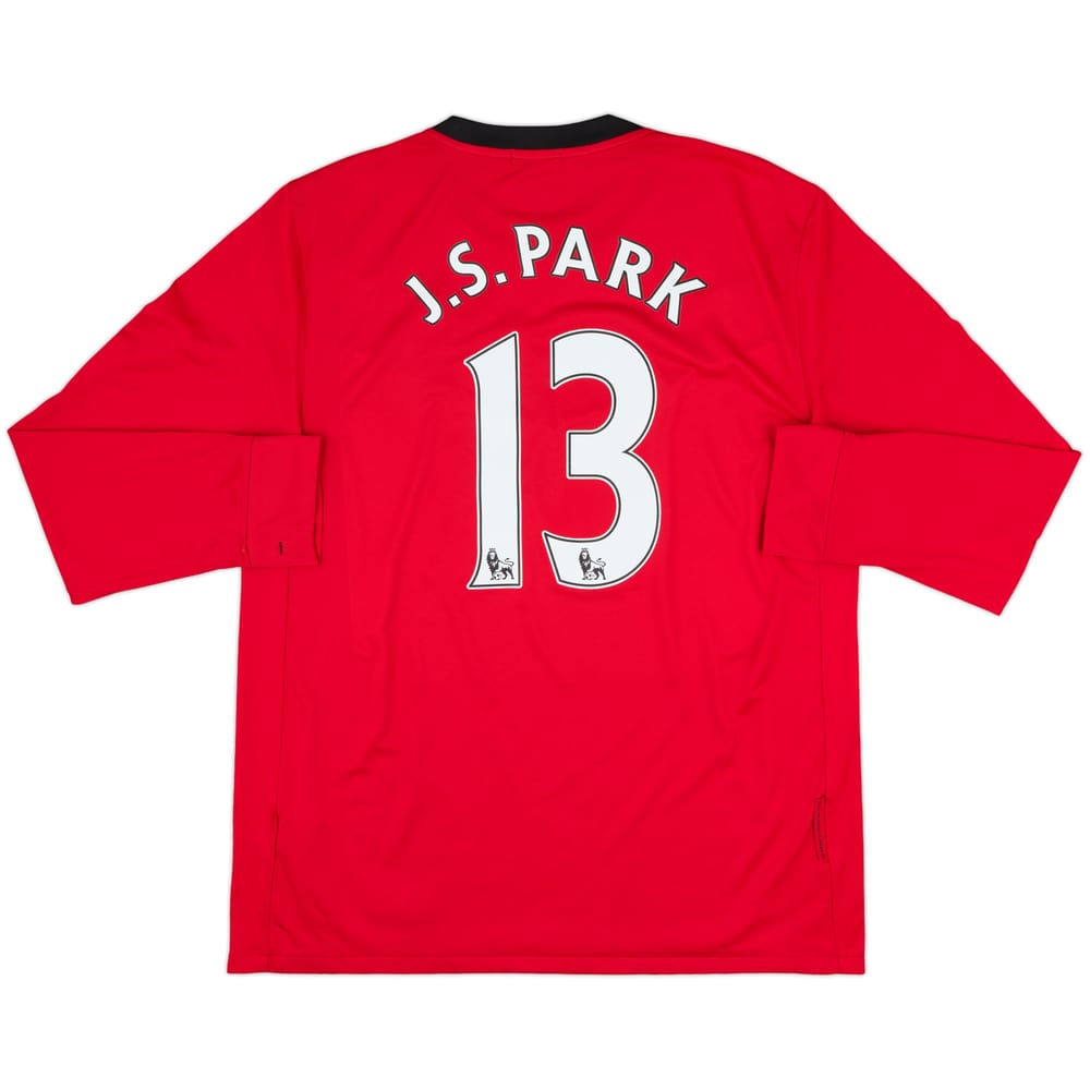 2009-10 Manchester United Home L/S Shirt J.S.Park #13 - 6/10 - (L)