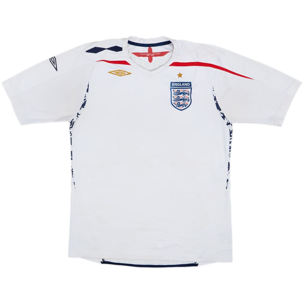 2007-09 England Home Shirt - 4/10 - (L)