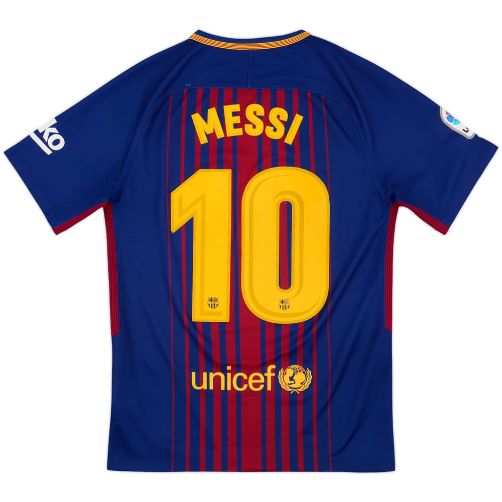 2017-18 Barcelona Home Shirt Messi #10 - 9/10 - (S)